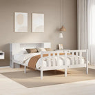 Boekenkastbed van massief grenenhout met ruime totale afmetingen - Wit / 140 x 200 cm - Bedden & bedframes