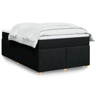 Boxspring met ademend vermogen en duurzaam zwart materiaal - Zwart / 120 x 200 cm - Bedden & bedframes