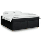 Boxspring met ademend vermogen en duurzaam zwart materiaal - Zwart / 180 x 200 cm - Bedden & bedframes