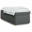 Boxspring met ademend vermogen en duurzaam zwart materiaal - Donkergrijs / 80 x 200 cm - Bedden & bedframes
