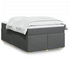 Boxspring met ademend vermogen en duurzaam zwart materiaal - Donkergrijs / 120 x 200 cm - Bedden & bedframes