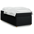 Boxspring met ademend vermogen en duurzaam zwart materiaal - Zwart / 80 x 200 cm - Bedden & bedframes