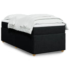 Boxspring met ademend vermogen en duurzaam zwart materiaal - Zwart / 90 x 190 cm - Bedden & bedframes