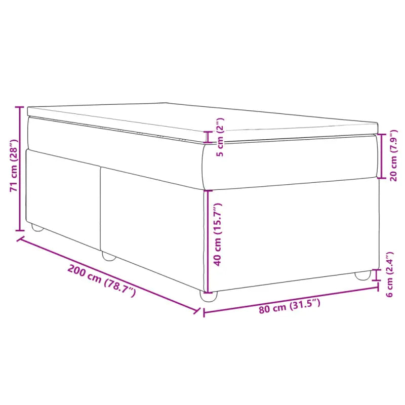 Boxspring met ademend vermogen en duurzaam zwart materiaal - Bedden & bedframes