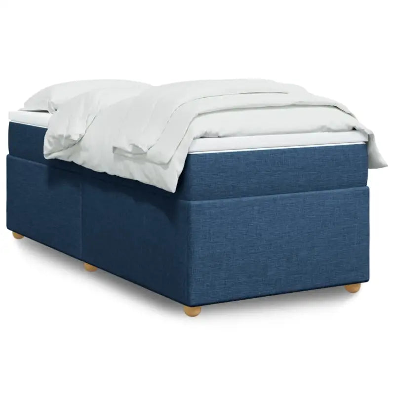 Boxspring met ademend vermogen en duurzaam zwart materiaal - Blauw / 80 x 200 cm - Bedden & bedframes