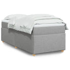 Boxspring met ademend vermogen en duurzaam zwart materiaal - Lichtgrijs / 90 x 200 cm - Bedden & bedframes