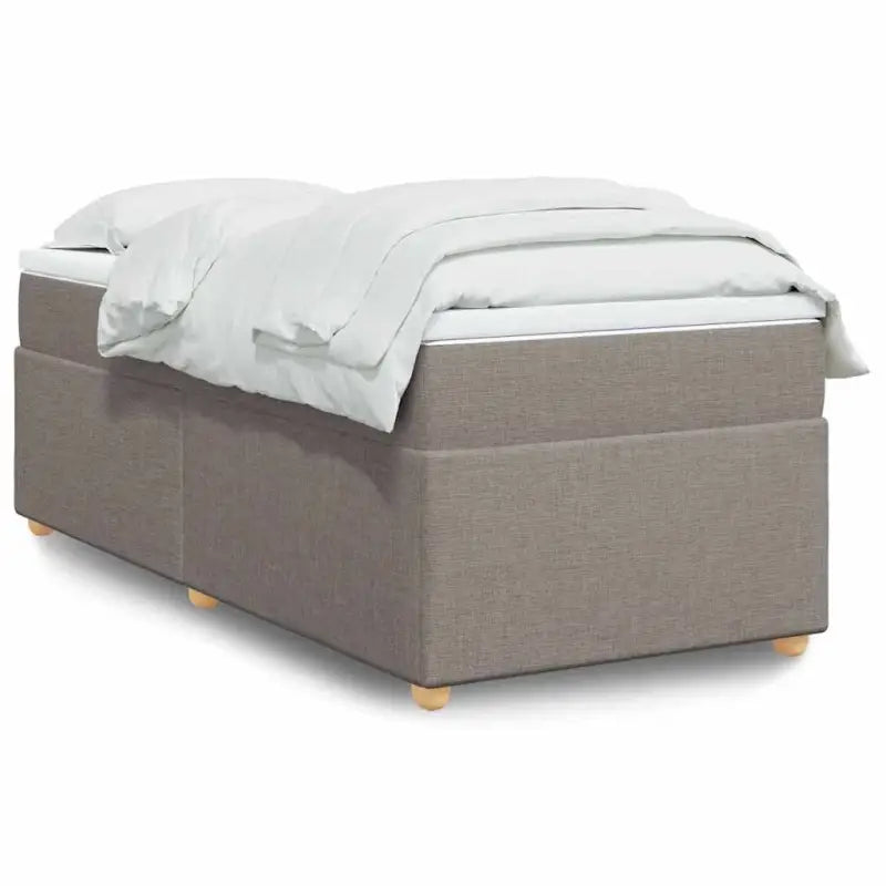 Boxspring met ademend vermogen en duurzaam zwart materiaal - Taupe / 90 x 200 cm - Bedden & bedframes