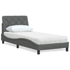 Boxspring nodig voor optimaal slaapcomfort met ademend vermogen - Donkergrijs / 90 x 190 cm - Bedden & bedframes