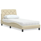 Boxspring nodig voor optimaal slaapcomfort met ademend vermogen - Crème / 80 x 200 cm - Bedden & bedframes