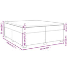 Boxspringbed in donkergrijs materiaal met massief grenenhout bouw - Bedden & bedframes