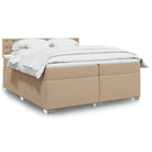 Boxspringbed in grijs materiaal met massief grenenhout en vullingsendracht - Grijs / 140 x 200 cm / knoppwn - Bedden &