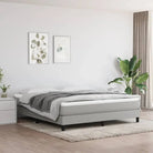 Boxspringbed met multiplex lattenbodem en zwart materiaal voor comfortabele slaap - Lichtgrijs / 180 x 200 cm / 25 cm