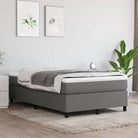 Boxspringbed met multiplex lattenbodem en zwart materiaal voor comfortabele slaap - Donkergrijs / 120 x 200 cm / 35 cm