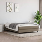 Boxspringbed met multiplex lattenbodem en zwart materiaal voor comfortabele slaap - Taupe / 140 x 200 cm / 25 cm