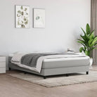 Boxspringbed met multiplex lattenbodem en zwart materiaal voor comfortabele slaap - Lichtgrijs / 140 x 190 cm / 25 cm