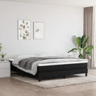 Boxspringbed met multiplex lattenbodem en zwart materiaal voor comfortabele slaap - Zwart / 180 x 200 cm / 25 cm