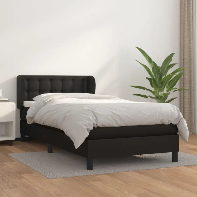 Boxspringbed met zwart materiaal en schuim afmetingen voor ultiem slaapcomfort - Bedden & bedframes