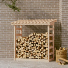 Brandhoutrek van massief grenenhout met rustieke uitstraling - Naturel / 108 x 64.5 x 110 cm - Brandhoutrekken