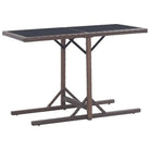 Bruin materiaal tuinset met gepoedercoat staal en weerbestendig PE-rattan - Bruin - Tuinsets