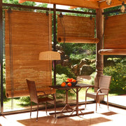 Bruin materiaal tuinset met gepoedercoat staal en weerbestendig PE-rattan - Bruin - Tuinsets