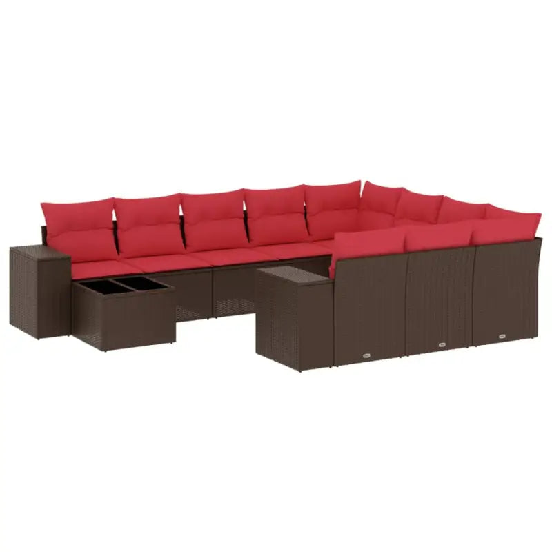 Bruin materialen loungeset met gepoedercoat staal voor tuin of terras - Tuinsets