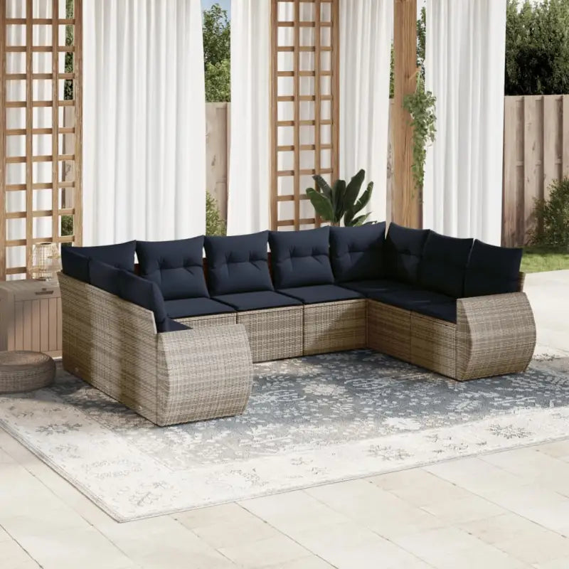 Bruine loungeset met gepoedercoat staal en waterdichte tas voor buiten - Grijs / Zonder tafel - Tuinsets