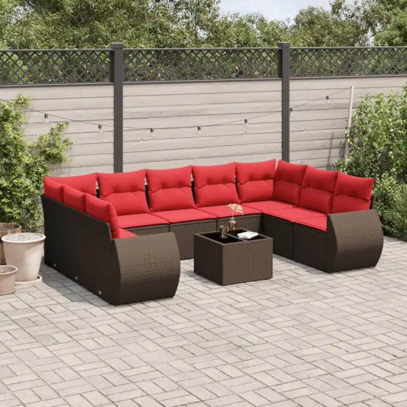 Bruine loungeset met gepoedercoat staal en waterdichte tas voor buiten - Tuinsets