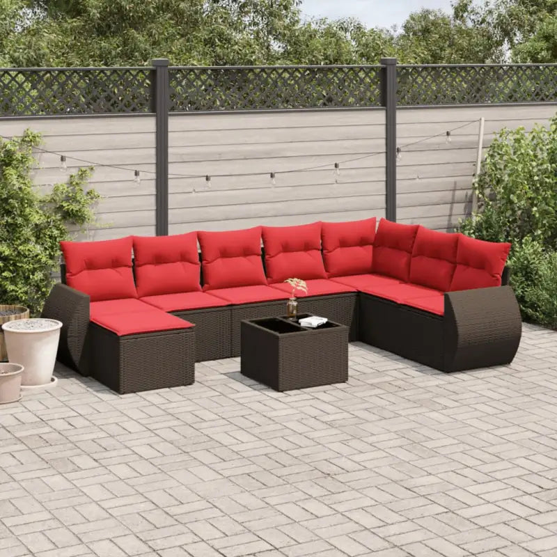 Bruine loungeset met waterdichte tas en gepoedercoat staal voor buiten - Tuinsets
