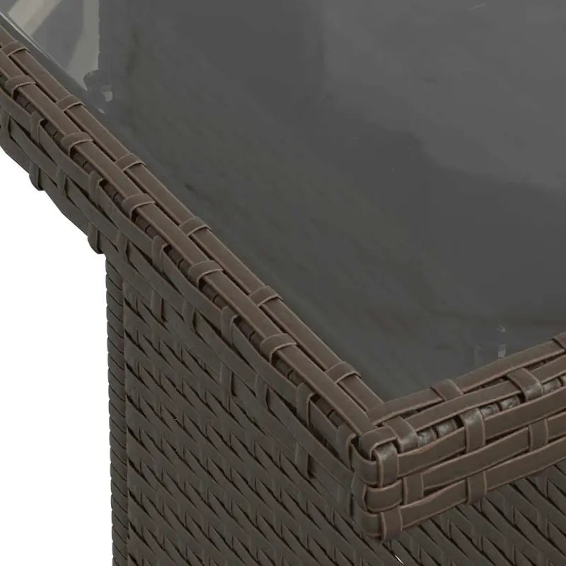 Bruine loungeset met waterdichte tas en gepoedercoat staal voor buiten - Bruin - Tuinsets