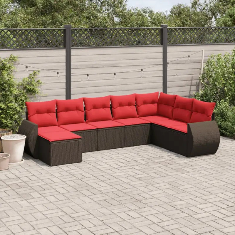 Bruine loungeset met waterdichte tas en gepoedercoat staal voor buiten - Bruin / Zonder tafel - Tuinsets