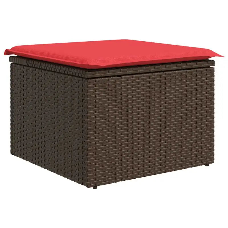 Bruine loungeset met waterdichte tas en gepoedercoat staal voor buiten - Bruin / met opbergruimte - Tuinsets