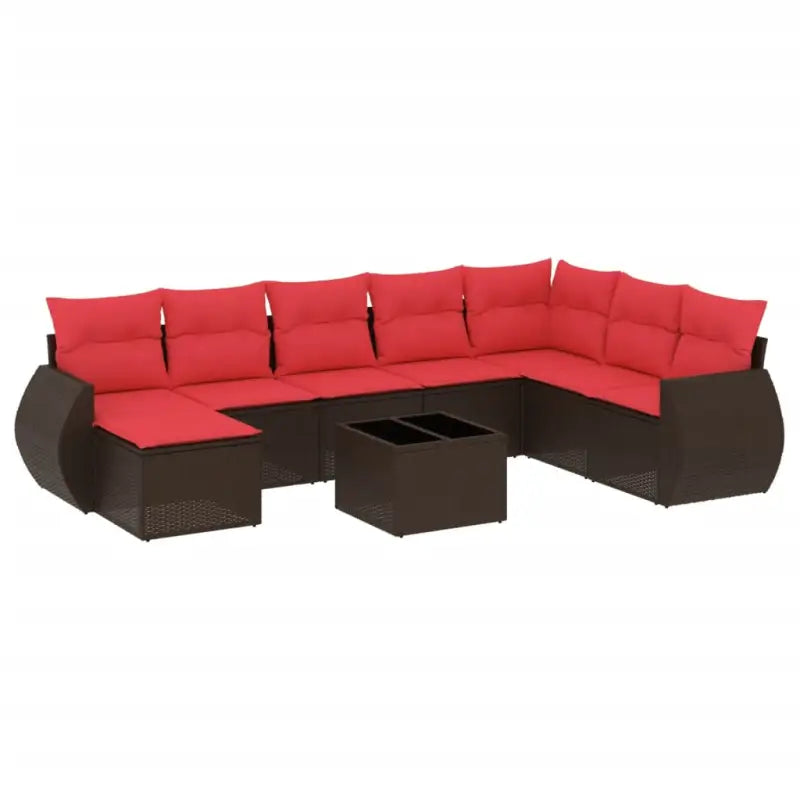 Bruine loungeset met waterdichte tas en gepoedercoat staal voor buiten - Tuinsets