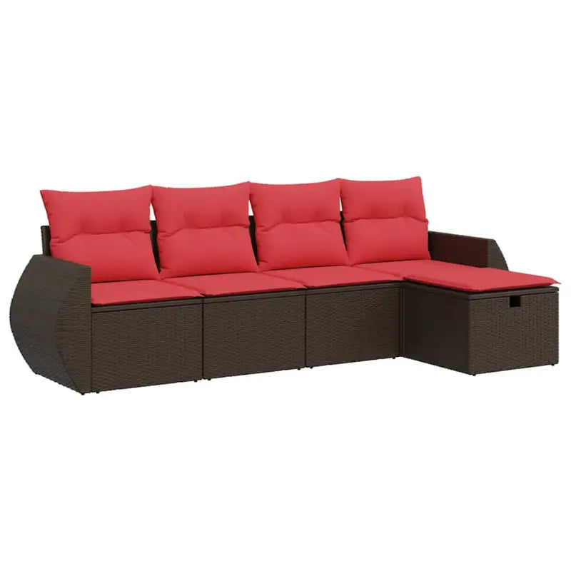 Bruine loungeset met waterdichte zak en gepoedercoat staal afmetingen - Tuinsets