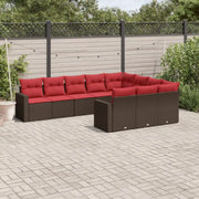 Bruine loungeset van gepoedercoat staal met comfortabele afmetingen - Tuinsets