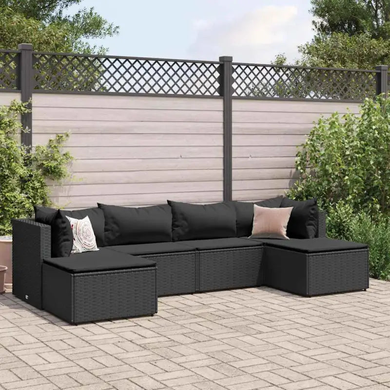 Bruine loungeset van gepoedercoat staal met ideale afmetingen voor tuin - Zwart - Tuinsets