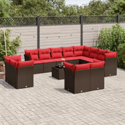 Bruine tuin loungeset met gepoedercoat staal en waterdichte tas - Tuinsets