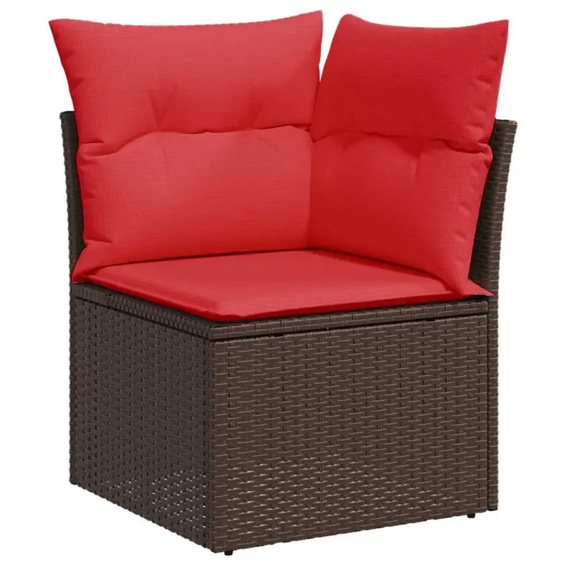 Bruine tuin loungeset met gepoedercoat staal en waterdichte tas - Bruin / met opbergruimte - Tuinsets