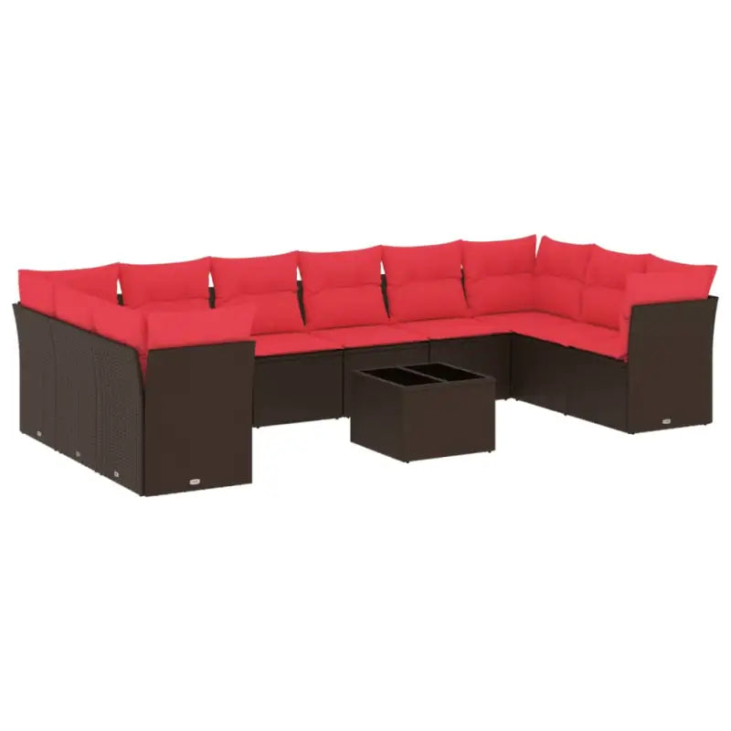 Bruine tuinloungeset met gepoedercoat staal en waterdichte tas - Tuinsets