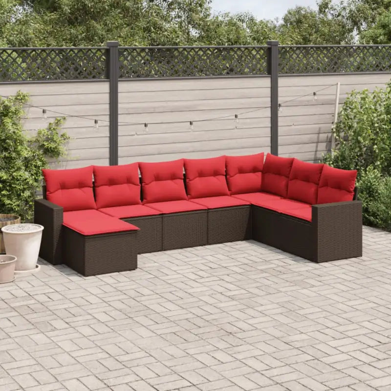 Bruine tuinset van gepoedercoat staal met comfortabele afmetingen - Tuinsets
