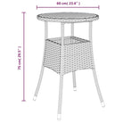 Buitentafel met poly rattan en massief acaciahout voor tuin of patio - Tuintafels
