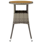 Buitentafel met poly rattan en massief acaciahout voor tuin of patio - Tuintafels