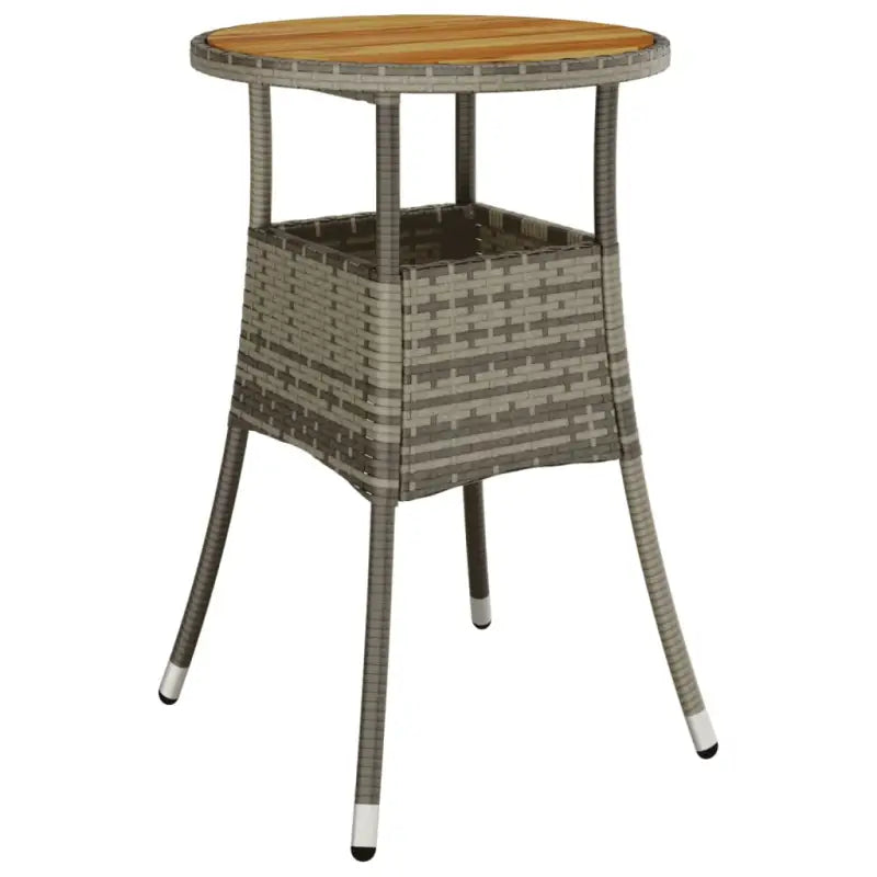 Buitentafel met poly rattan en massief acaciahout voor tuin of patio - Tuintafels