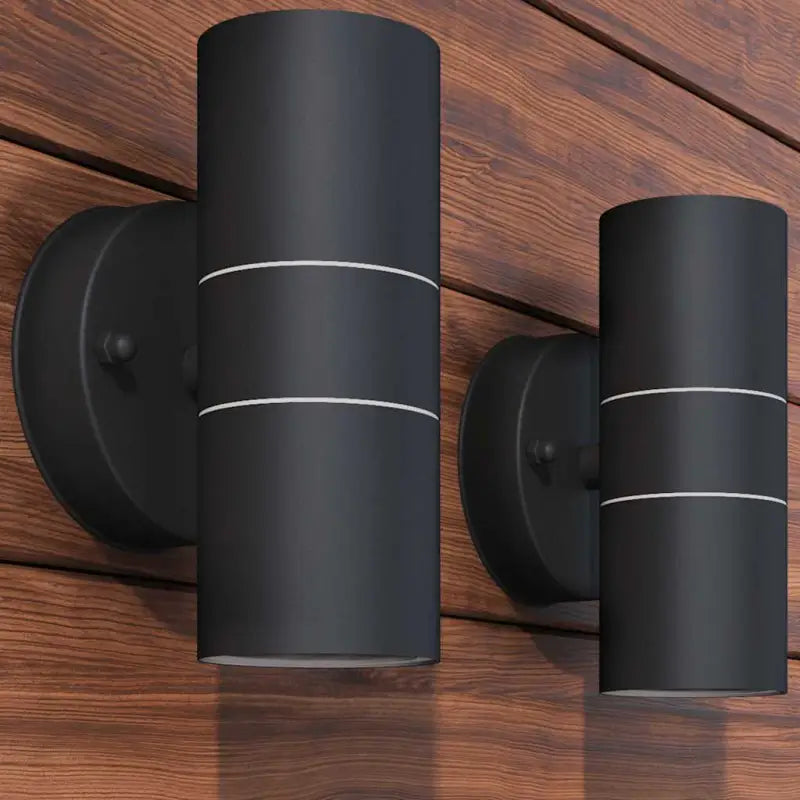 Buitenverlichting LED wandlamp met levering bevat zwart roestvrij staal - Zwart / 2 / Licht naar boven en beneden