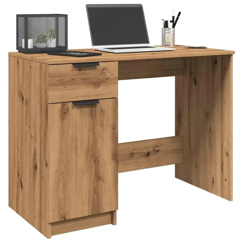 Bureau in Grijs Sonoma met bewerkt hout voor moderne woonruimte - artisanaal eikenkleurig - Bureaus