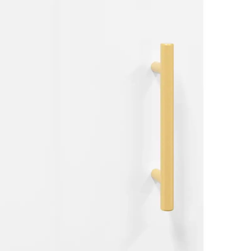 Bureau met hoogglans wit afwerking en bewerkt hout voor elegante werkruimte - Bureaus