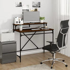 Bureau met industriële charme van duurzaam bewerkt hout - bruin eikenkleur / 100 x 50 x 90 cm - Bureaus