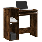Bureau met planken van bewerkt hout voor praktische en decoratieve ruimte - Gerookt eiken - Bureaus