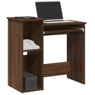 Bureau met planken van bewerkt hout voor praktische en decoratieve ruimte - bruin eikenkleur - Bureaus