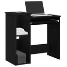Bureau met planken van bewerkt hout voor praktische en decoratieve ruimte - Zwart - Bureaus