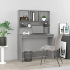 Bureau met schappen van bewerkt hout voor praktische en decoratieve ruimtes - Grijs sonoma - Bureaus